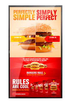 Monitor Digital Signage Burger King